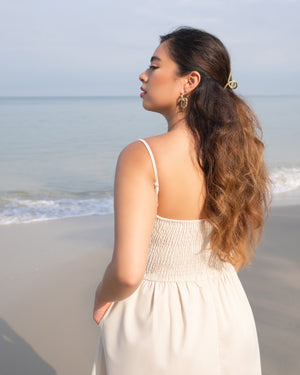 DAISY Dress in Almond Milk